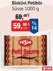 SÜSSE BİSKÜVİ PETİBÖR 1000 G